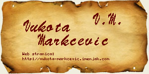 Vukota Markčević vizit kartica
